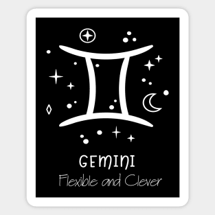 Gemini Personality White Text Sticker